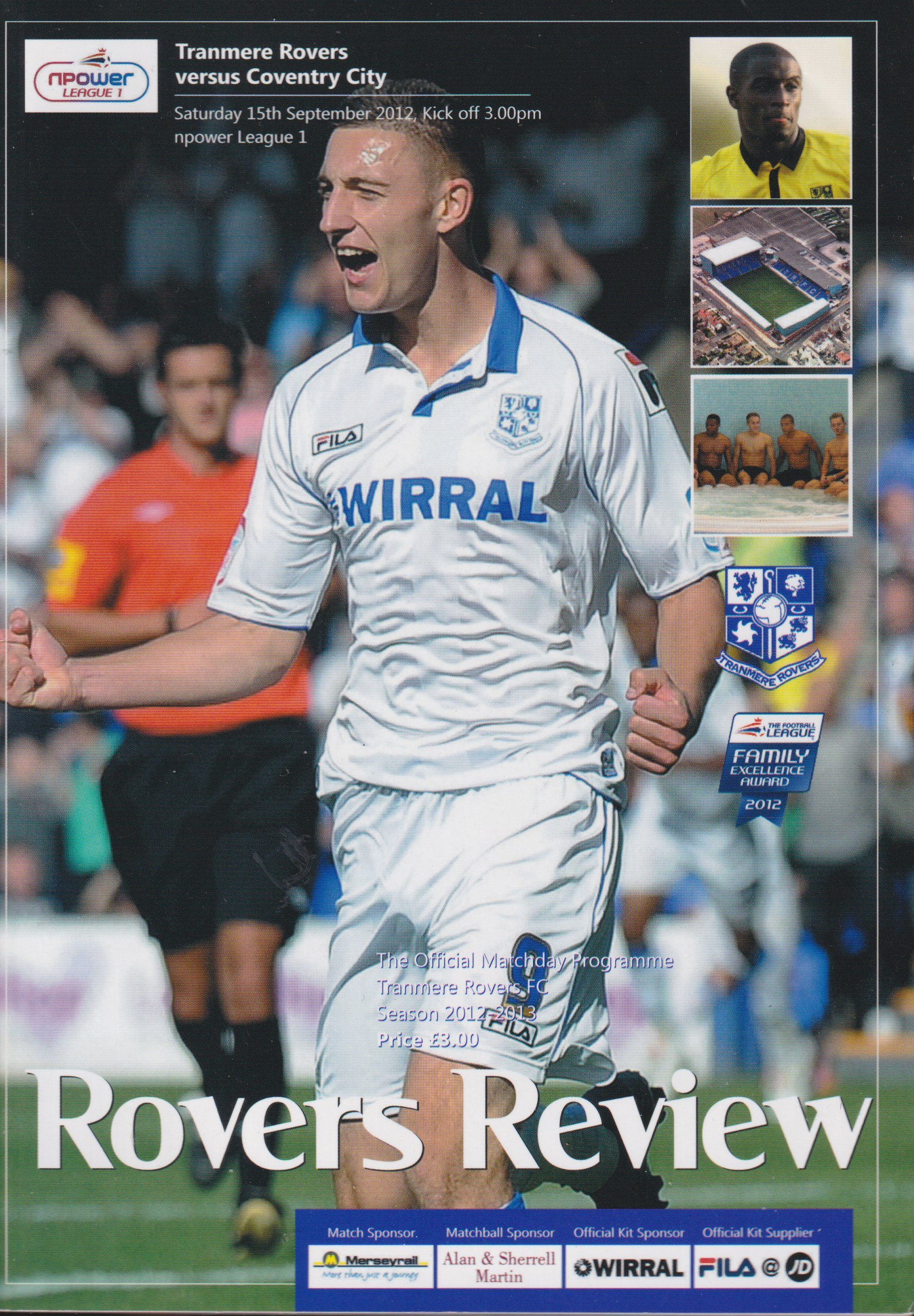 Tranmere Rovers v Coventry City match programme